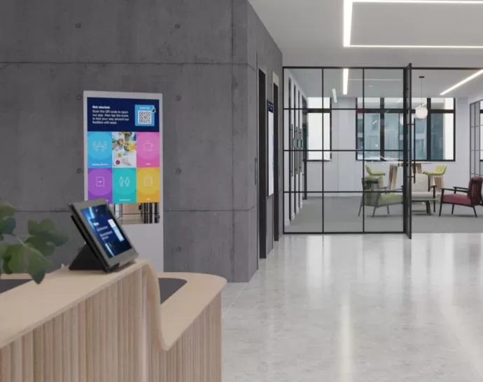 Wayfinding digital signage in an office
