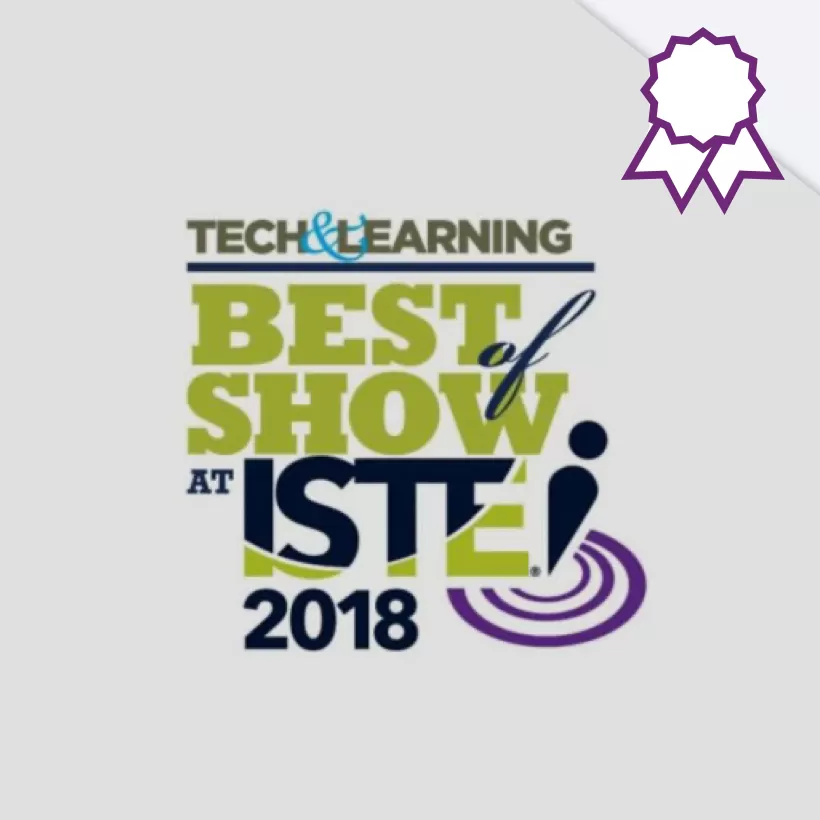 best of show ISTE 2018 tech and learning badge