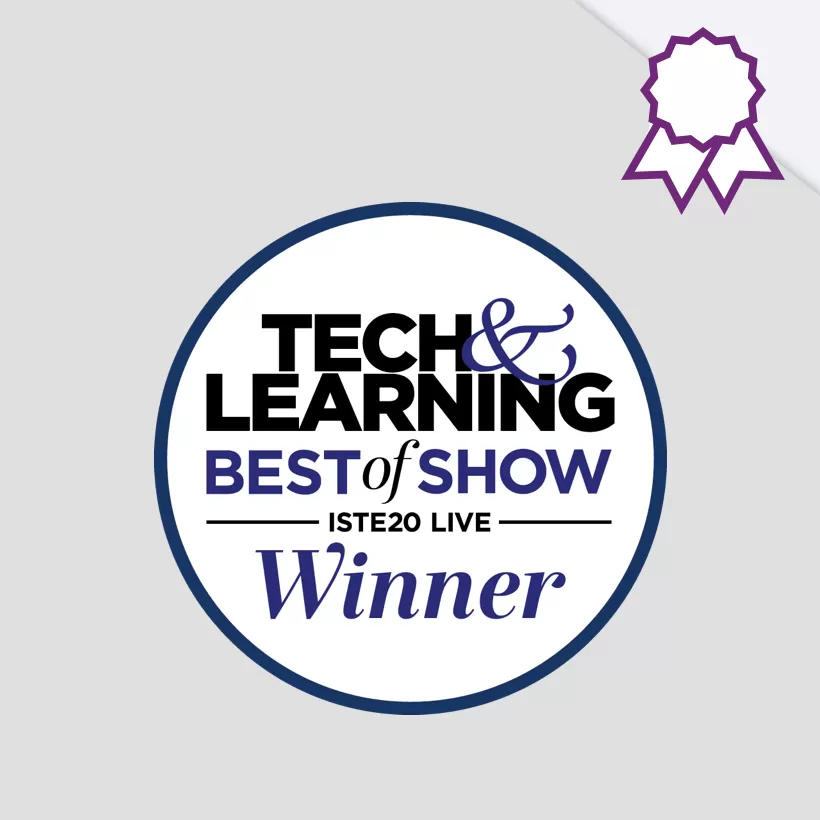 best of show ISTE 2020 tech and learning badge