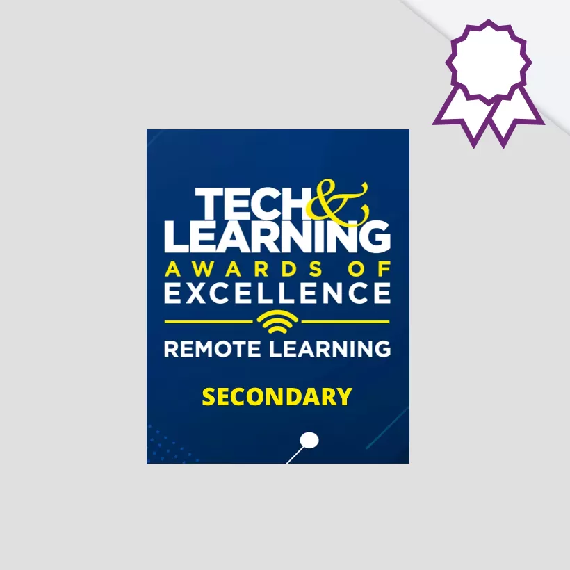 tech and learning awards of excellence remote learning secondary education badge