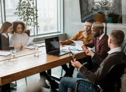 people having a meeting