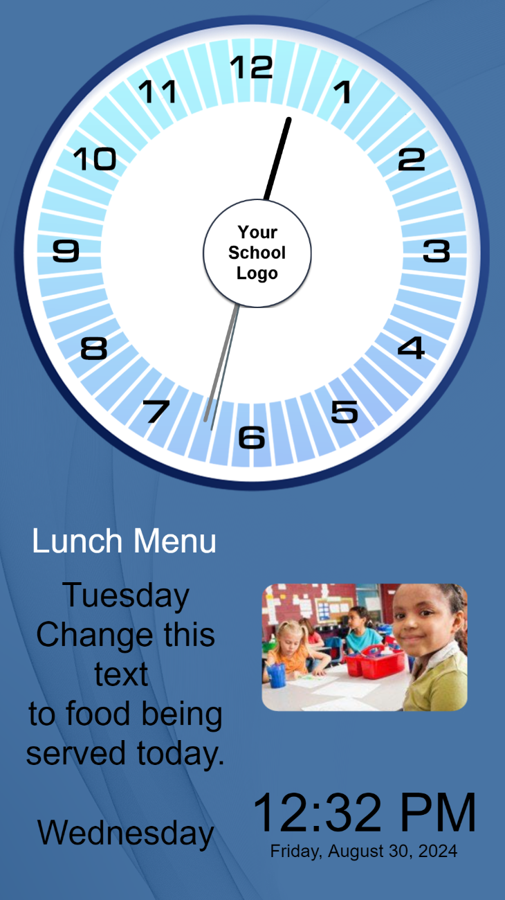 A clock with a child sitting on a chairDescription automatically generated with medium confidence