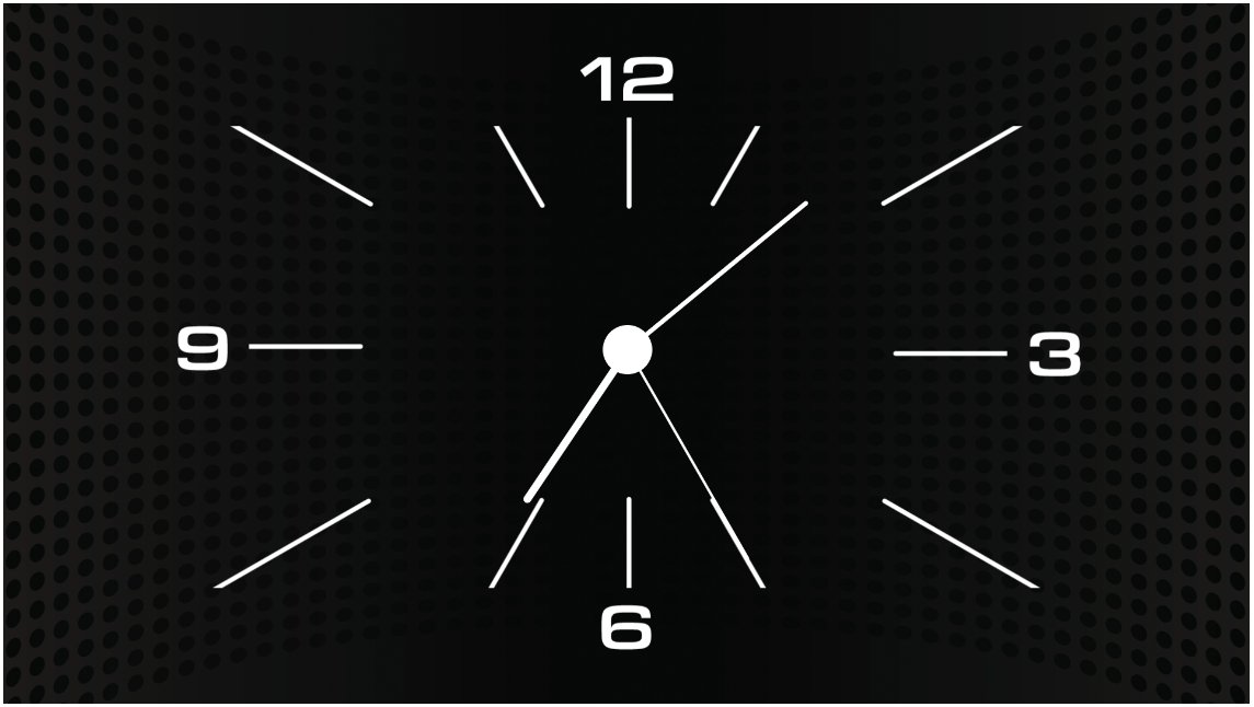 A clock with a faceDescription automatically generated