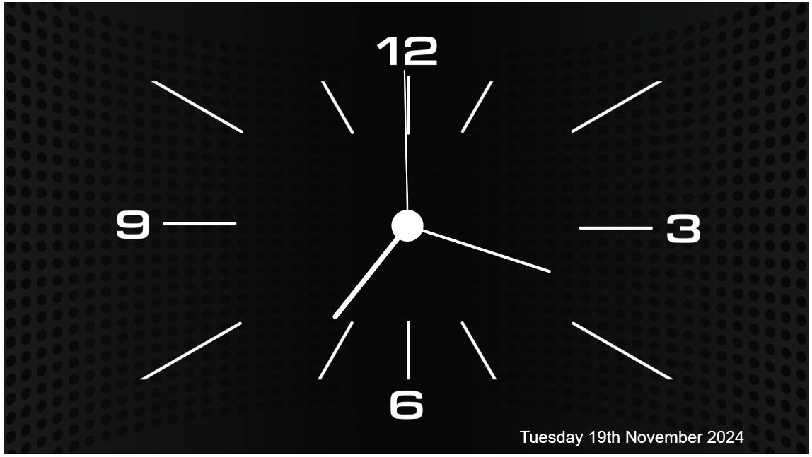 A clock with a faceDescription automatically generated