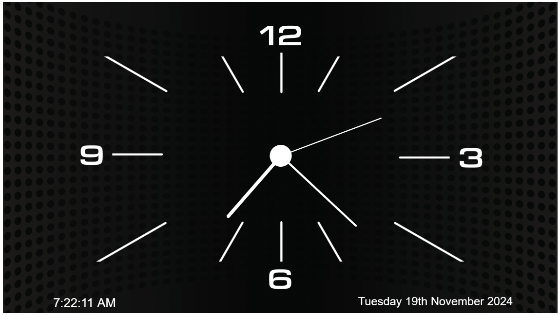 A clock with a faceDescription automatically generated