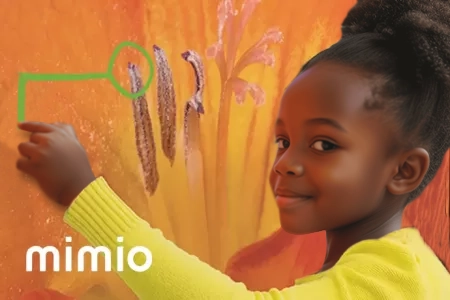 student using mimio studio