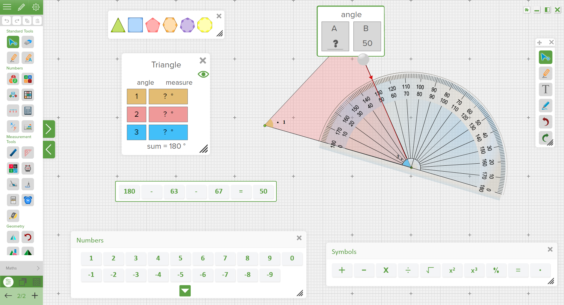 Teacher helping student use an interactive board