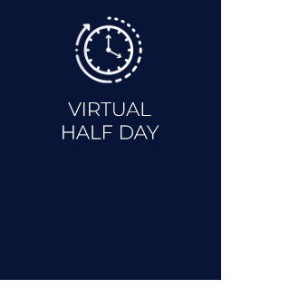 virtual half day' icon navy