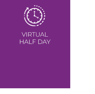 virtual half day' icon purple