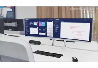 2 desktops showing the Mobile Device Management system