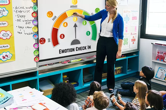 a class rating their emotions on a scale