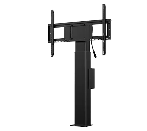 Hight-adjustable electric wall mount with black leg
