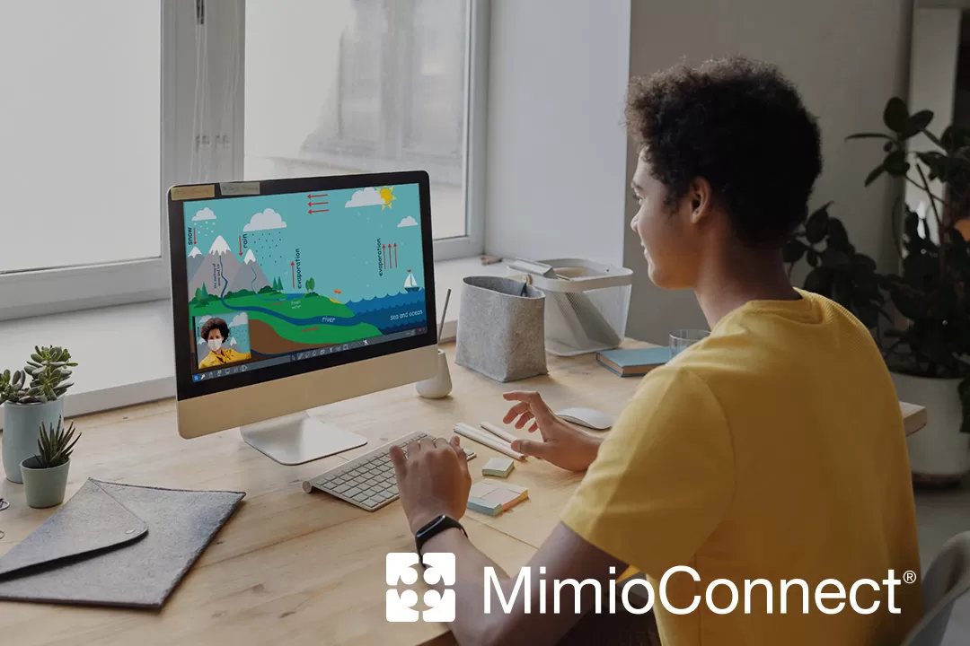 Person using Mimio Connect