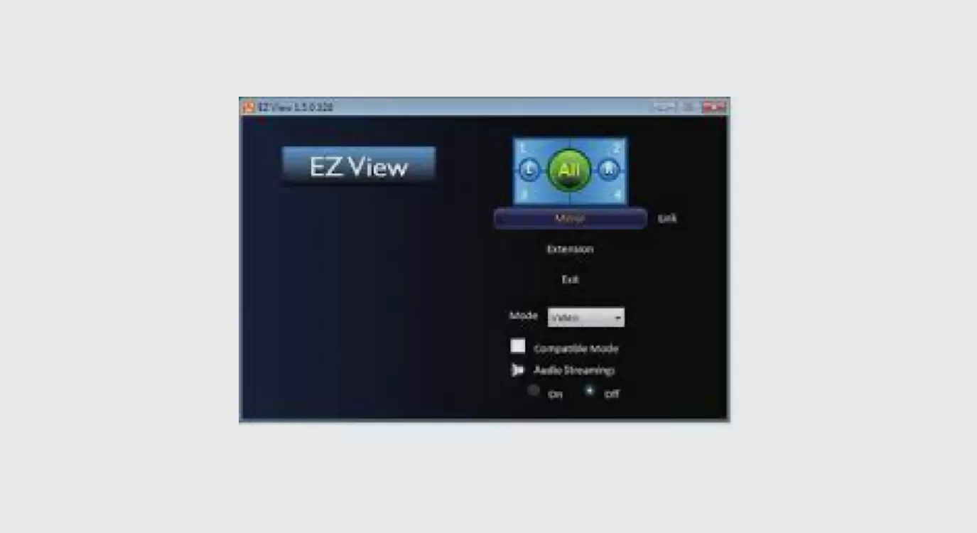 EZView Software homescreen