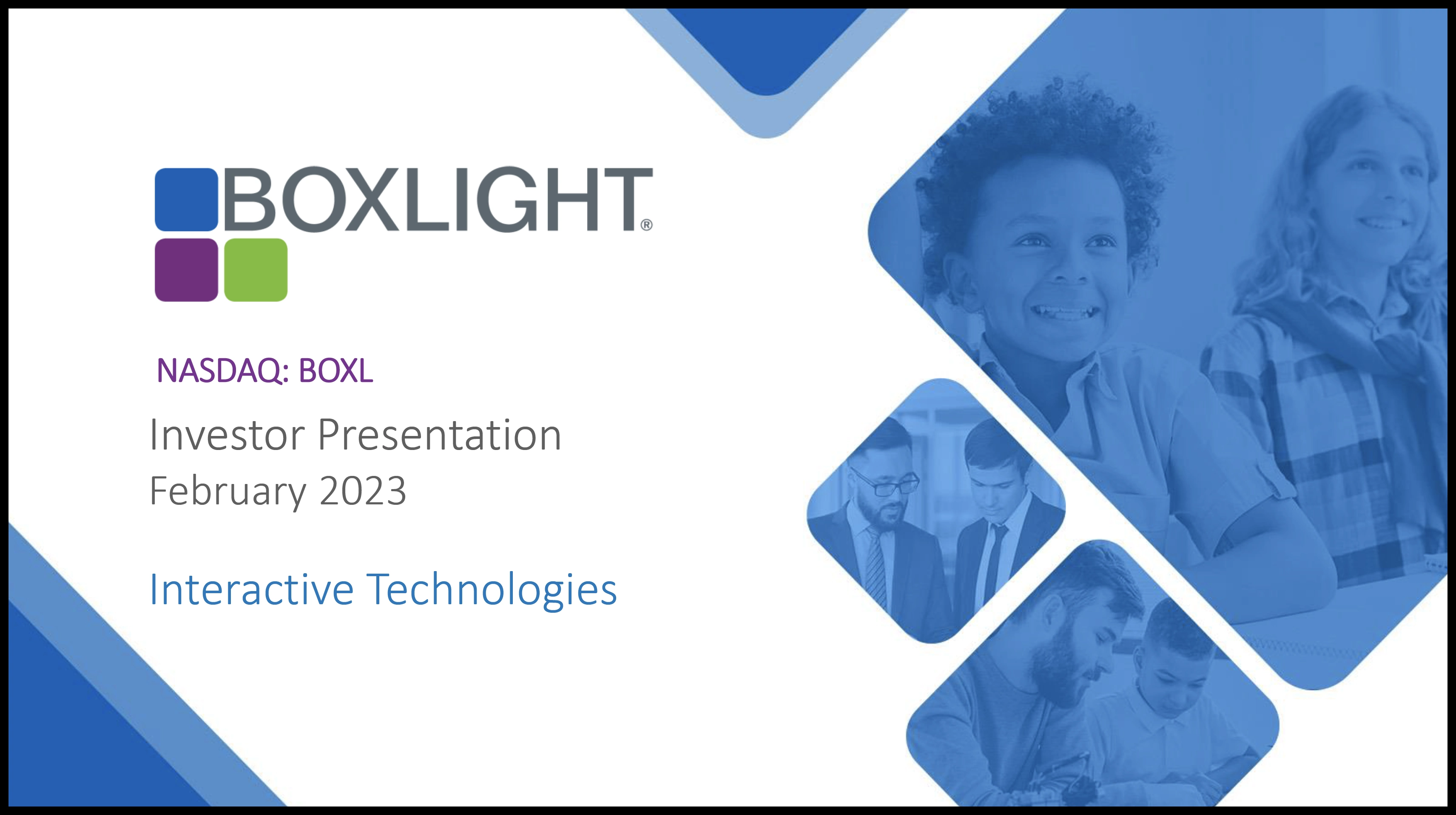 Thumbnail of BOXL Investor Presentation
